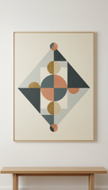 Oversized Geometric Slate Canvas